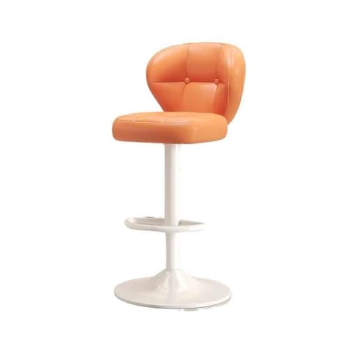 huanglyc-232 Home Heben Drehstuhl mit Rückenlehne Barstuhl Rezeption Kassiererstuhl Insel Schreibtischstuhl Licht Luxus Barhocker(Orange) von huanglyc-232