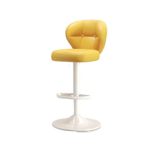 huanglyc-232 Home Heben Drehstuhl mit Rückenlehne Barstuhl Rezeption Kassiererstuhl Insel Schreibtischstuhl Licht Luxus Barhocker(Yellow) von huanglyc-232