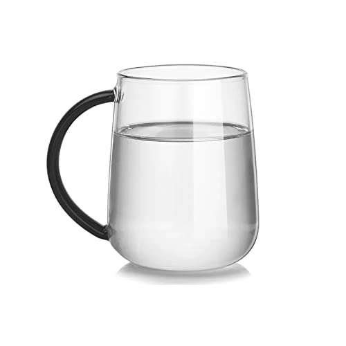 huanglyc-232 Kaffeetasse- 360 ml große einfache Glaskaffeetasse Kaffeetasse for Zuhause Haferflockentasse Frühstückstasse Büro Retro großes Kaliber Einweihungsgeschenk zur Hochzeit von huanglyc-232