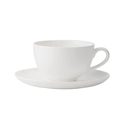 huanglyc-232 Kaffeetasse- Einfache weiße Kaffeetasse Exquisite Bone China Kaffeetasse Set Nachmittagstee Tasse Einweihungsgeschenk zur Hochzeit von huanglyc-232