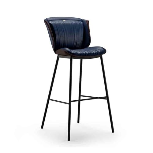 huanglyc-232 Licht Luxus Eisen Hohe Hocker Cafe Bar Hocker Moderne Einfache Bar Stuhl Front Stuhl Barhocker(Blue) von huanglyc-232
