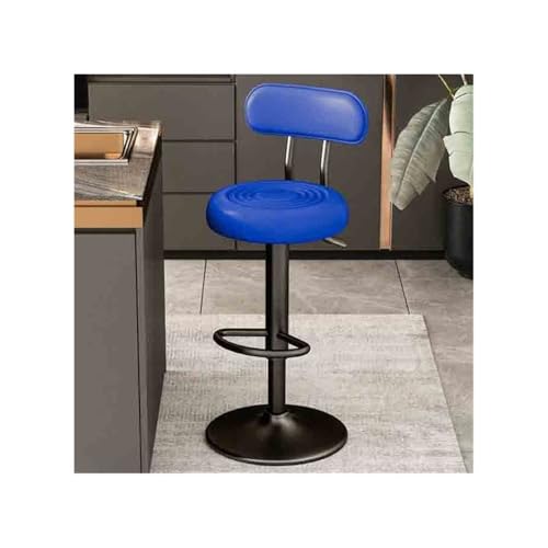 huanglyc-232 Lift 61-81cm Drehbarer Barhocker Multifunktionaler Hochhocker Bar Hochlehner Stuhl(Blue) von huanglyc-232