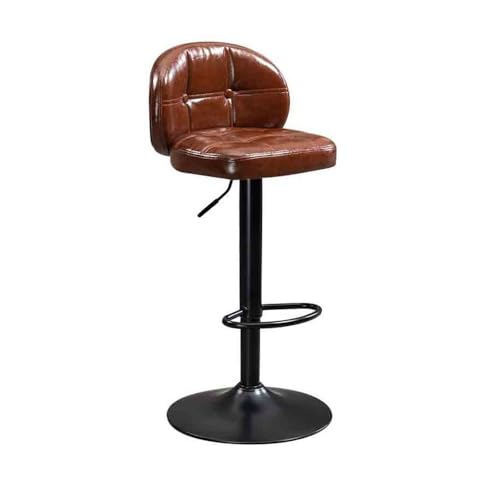 huanglyc-232 Mode Eisen Barhocker Einfache Rückenlehne Hohe Hocker Barhocker Swivel Lift Stuhl(Bruin) von huanglyc-232