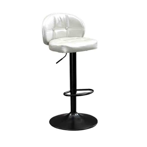 huanglyc-232 Mode Eisen Barhocker Einfache Rückenlehne Hohe Hocker Barhocker Swivel Lift Stuhl(Weiß) von huanglyc-232