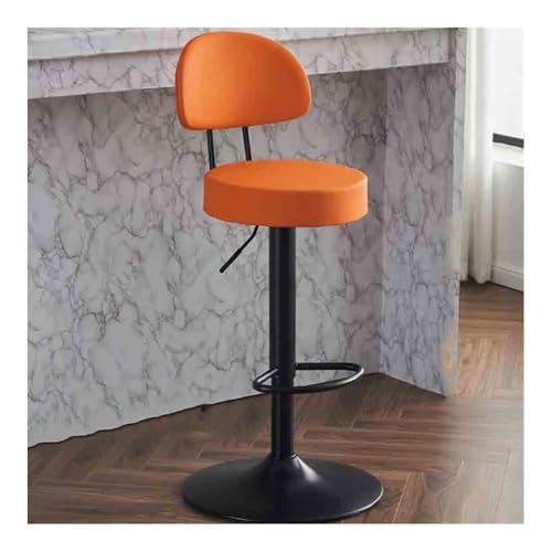 huanglyc-232 Mode Haushalt Hohe Hocker Lift Kassierer Hohe Stuhl Drehhocker Front Barhocker Kommerziellen Runde Hocker Drehstuhl(Orange) von huanglyc-232