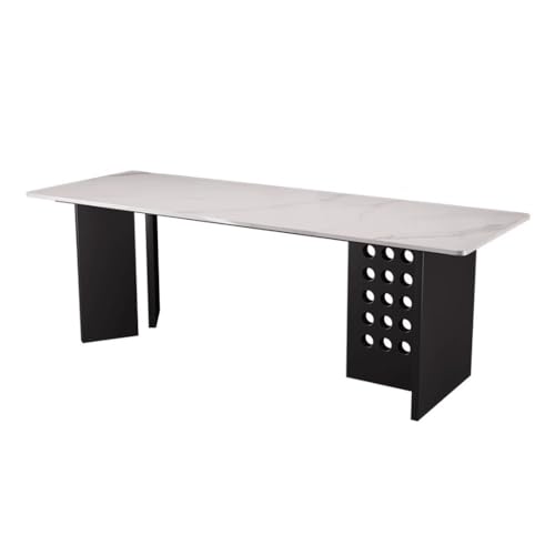 huanglyc-232 Moderner Chefschreibtisch mit Steinplattenplatte und stabilen Metallbeinen, minimalistischer Schreibtisch for das Home Office Home-Office-Schreibtisch(L) von huanglyc-232