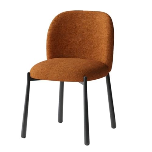 huanglyc-232 Moderner Esszimmerstuhl mit minimalistischer Rückenlehne, Heim- und Freizeitstuhl, Stoffpolsterung, rund prall, Bequemer Sitz(Bruin) von huanglyc-232