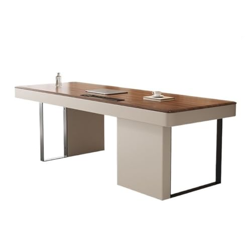 huanglyc-232 Moderner minimalistischer Schreibtisch mit Schubladen und Beinen aus Kohlenstoffstahl, luxuriöser for das Home Office Home-Office-Schreibtisch(M) von huanglyc-232