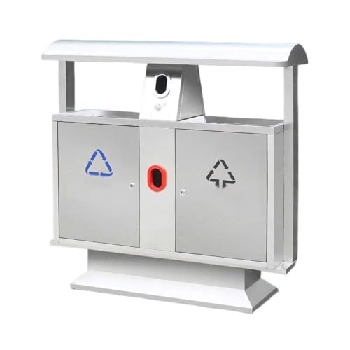 huanglyc-232 Mülleimer, Doppelte Box-Behälter for den öffentlichen Bereich im Freien, kommerzieller Edelstahl-Mülleimer von huanglyc-232