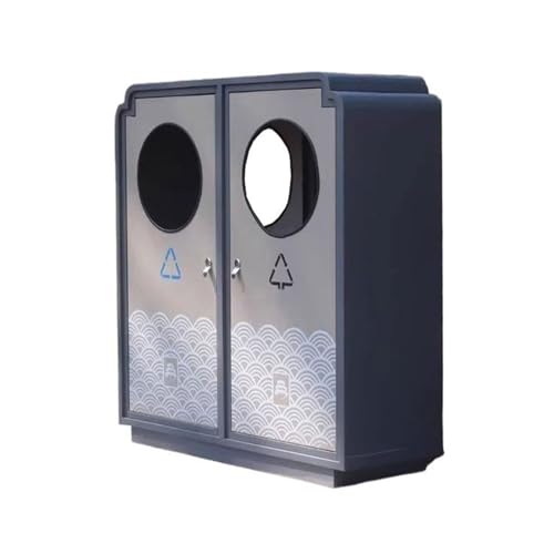 huanglyc-232 Mülleimer, Doppelter Metall Mülleimer for den Außenbereich, for die Straße im Innenhof von huanglyc-232