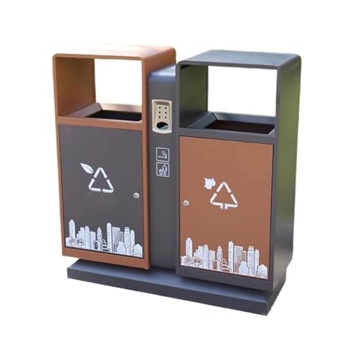 huanglyc-232 Mülleimer, Doppelter Metall-Mülleimer for gewerbliche öffentliche Außenbereiche von huanglyc-232