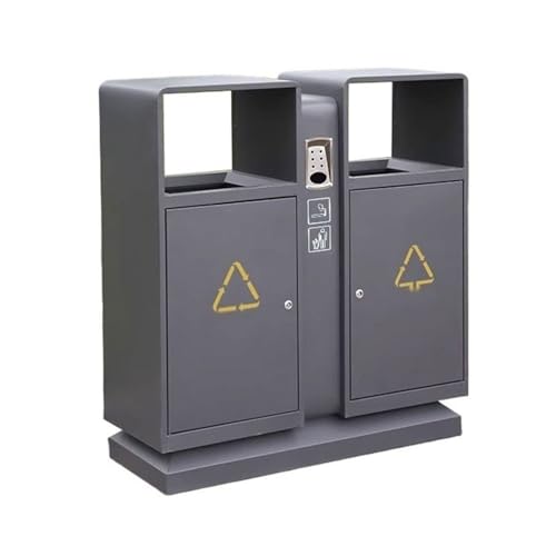 huanglyc-232 Mülleimer, Doppelter Mülleimer aus Metall, for öffentliche Plätze mit malerischem Park von huanglyc-232