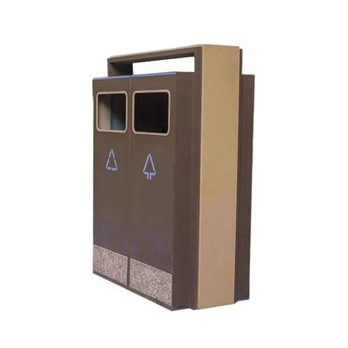 huanglyc-232 Mülleimer, Doppelter Mülleimer for den Außenbereich, for Gewerbegebiete, aus verzinktem Stahl von huanglyc-232