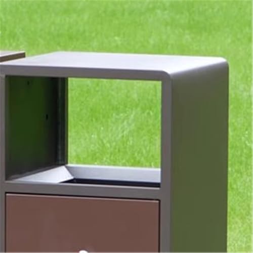 huanglyc-232 Mülleimer, Doppelter Mülleimer for den Außenbereich, gewerblicher Metallmülleimer for öffentliche Bereiche, Abfallbehälter für den Außenbereich von huanglyc-232