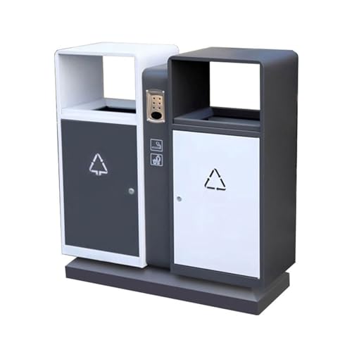 huanglyc-232 Mülleimer, Doppelter Mülleimer for den Außenbereich, öffentlicher Bereich, Edelstahl-Abfalleimer huanglyc-232 Mülleimer, Doppelter Mülleimer for den Außenbereich, öffentlicher Bereich, Edelstahl-Abfalleimer von huanglyc-232