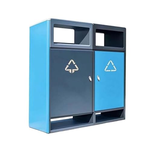 huanglyc-232 Mülleimer, Doppelter Mülleimer for öffentliche Bereiche, Metallabfallbehälter for die Straße im Freien huanglyc-232 Mülleimer, Doppelter Mülleimer for öffentliche Bereiche, Metallabfallbehälter for die Straße im Freien von huanglyc-232