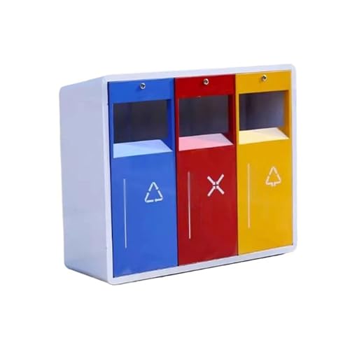 huanglyc-232 Mülleimer, Drei klassifizierte Outdoor-Dosen, kommerzieller, malerischer Metallabfallbehälter von huanglyc-232