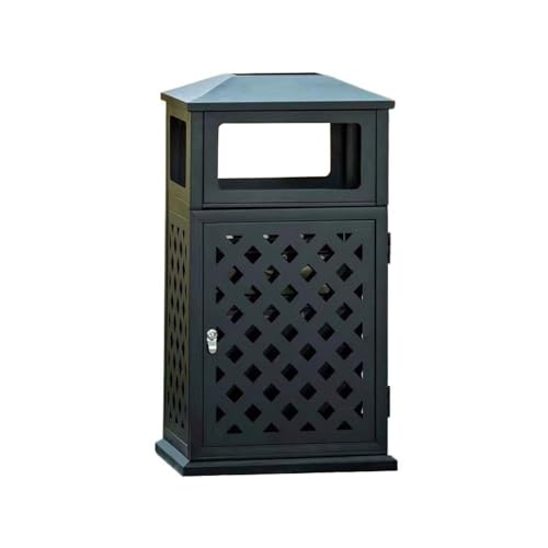 huanglyc-232 Mülleimer, Durchbrochener Metall-Mülleimer for den Außenbereich, for öffentliche Plätze im Innenhof, Grill-Abfallbehälter von huanglyc-232