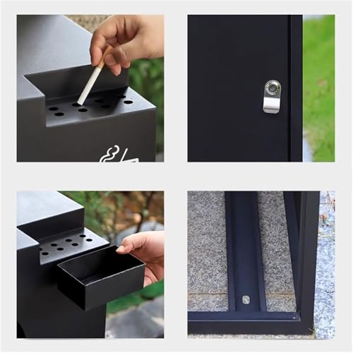 huanglyc-232 Mülleimer, Edelstahl-Mülleimer for den Außenbereich, for öffentliche Bereiche, drei Fächer, Schwarz, Abfallbehälter für den Außenbereich huanglyc-232 Mülleimer, Edelstahl-Mülleimer for den Außenbereich, for öffentliche Bereiche, drei Fächer, Schwarz, Abfallbehälter für den Außenbereich von huanglyc-232
