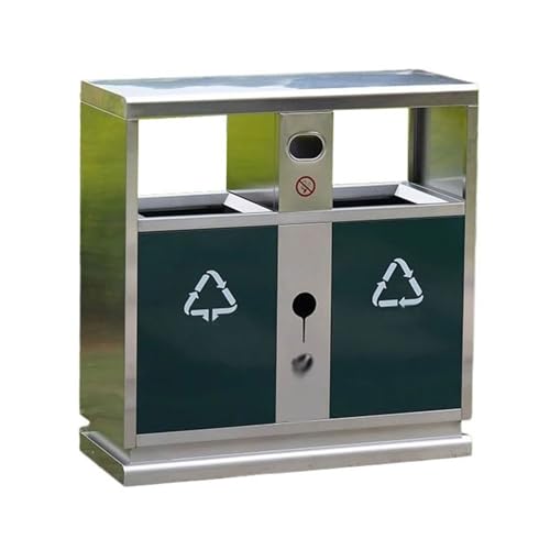 huanglyc-232 Mülleimer, Kommerzieller Edelstahl-Mülleimer for den Außenbereich, doppelte Mülltonne von huanglyc-232