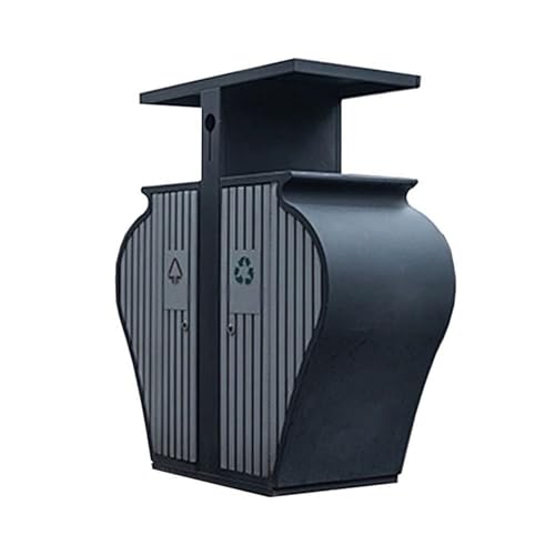 huanglyc-232 Mülleimer, Kreativität Retro Doppelbox Mülleimer Outdoor Öffentlichen Bereich Metall Abfalleimer von huanglyc-232