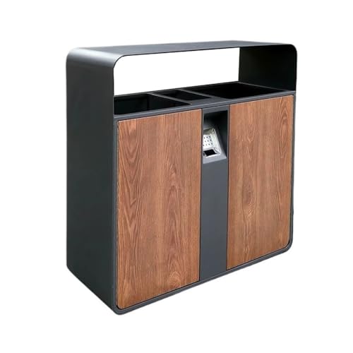 huanglyc-232 Mülleimer, Metall-Emaille-Mülleimer for den Außenbereich, Holzimitat, Doppelbehälter, Abfalleimer huanglyc-232 Mülleimer, Metall-Emaille-Mülleimer for den Außenbereich, Holzimitat, Doppelbehälter, Abfalleimer von huanglyc-232