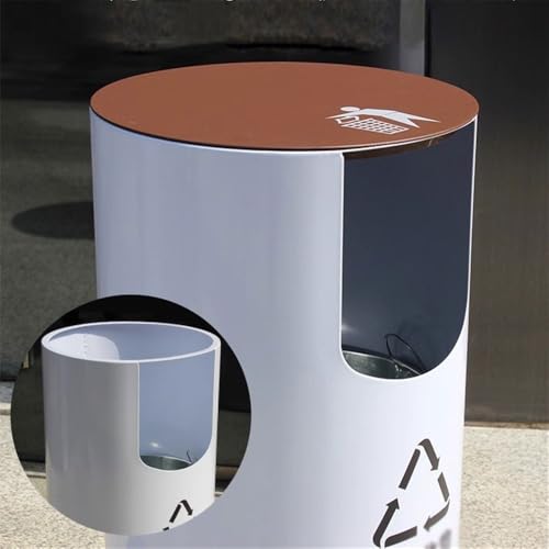 huanglyc-232 Mülleimer, Mülleimer, kreisförmiger Metallmülleimer for öffentliche Plätze im Freien in der Hotellobby, Abfallbehälter für den Außenbereich huanglyc-232 Mülleimer, Mülleimer, kreisförmiger Metallmülleimer for öffentliche Plätze im Freien in der Hotellobby, Abfallbehälter für den Außenbereich von huanglyc-232