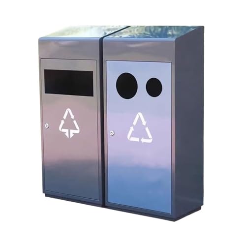 huanglyc-232 Mülleimer, Mülleimer Doppelbox Metall for Outdoor Garten Straße Platz von huanglyc-232