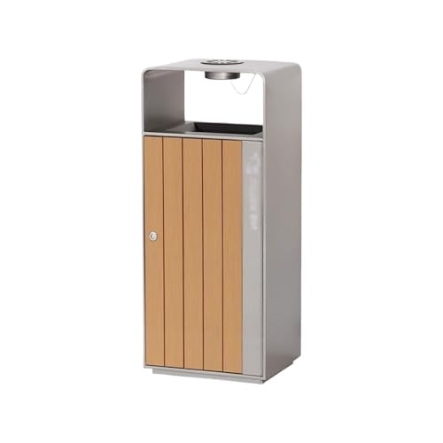 huanglyc-232 Mülleimer, Mülleimer aus Edelstahl, Kunststoff, Holz, for öffentliche Außenbereiche, Abfallbehälter für den Außenbereich von huanglyc-232