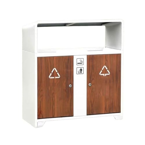 huanglyc-232 Mülleimer, Mülleimer aus Holzimitat for öffentliche Bereiche, klassifizierte landschaftlich reizvolle Orte, Metallmülleimer for den Außenbereich von huanglyc-232