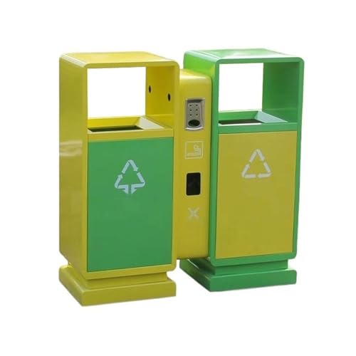 huanglyc-232 Mülleimer, Mülleimer aus verzinktem Stahl for den Außenbereich, Doppelbox-Metallmülleimer for öffentliche Bereiche huanglyc-232 Mülleimer, Mülleimer aus verzinktem Stahl for den Außenbereich, Doppelbox-Metallmülleimer for öffentliche Bereiche von huanglyc-232