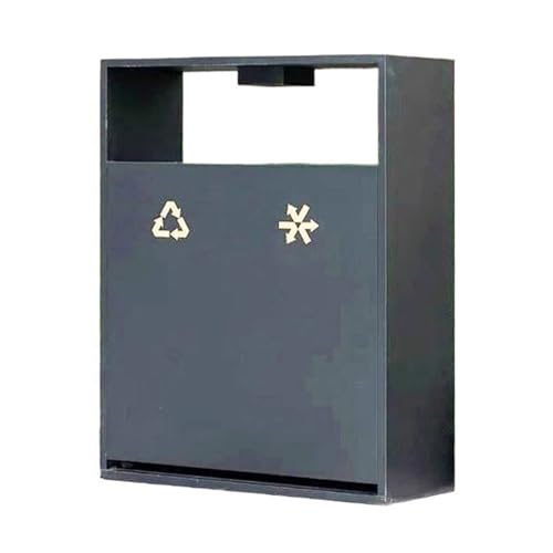 huanglyc-232 Mülleimer, Mülleimer for öffentliche Außenbereiche mit Aschenbecher, Doppelbox, verzinkter Stahl von huanglyc-232