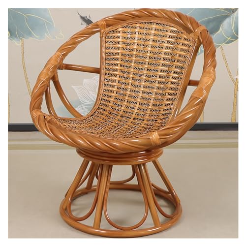 huanglyc-232 Rattanstuhl- Einzelsitz-Rückenlehnenstuhl, Rattansessel, natürliche Rattanstühle for Schlafzimmer, Wohnzimmer Terrassen-Loungesessel von huanglyc-232