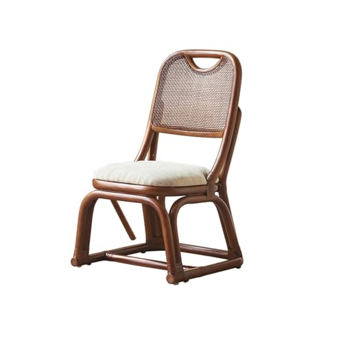 huanglyc-232 Rattanstuhl- Haushaltsstuhl Pflanze Rattan Wicker Rattan Stuhl Bücherregal Balkon Vintage Wohnzimmer Sofa Stuhl Terrassen-Loungesessel von huanglyc-232
