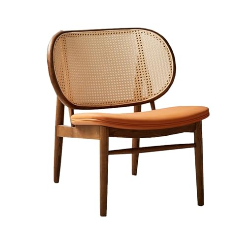 huanglyc-232 Rattanstuhl- Rattan-Esszimmerstühle, hölzerne Mid-Century-Modern-Rattanstühle, armlose Stühle mit Netzrückenlehne Terrassen-Loungesessel von huanglyc-232