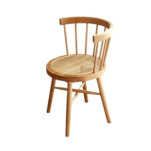 huanglyc-232 Rattanstuhl- Rattanstühle, Einzelstuhl mit Rückenlehne, Rattan-Esszimmerstuhl, dekorativer Stuhl for Esszimmer, Schlafzimmer und Terrasse Terrassen-Loungesessel von huanglyc-232
