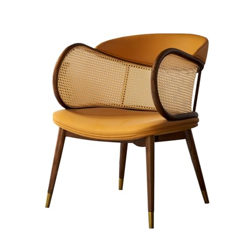 huanglyc-232 Rattanstuhl- Wohnzimmer Rattan Dekostuhl Moderner Sessel Lesesessel for Schlafzimmer Balkon Kunstlederstuhl Terrassen-Loungesessel von huanglyc-232