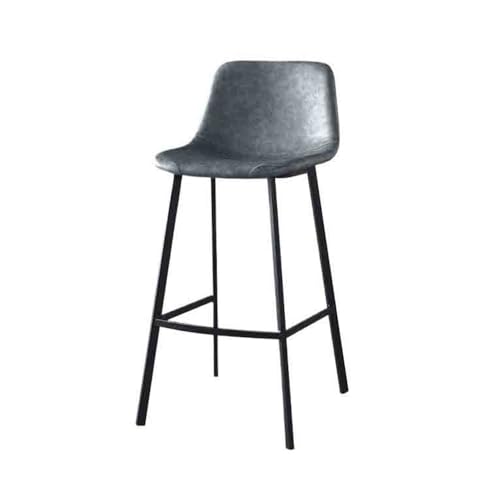 huanglyc-232 Skandinavischer Barhocker Luxus Retro Barhocker Moderne Einfache Haushaltsrückenlehne Eisen Hochhocker Bar Hochstuhl(Grigio) von huanglyc-232