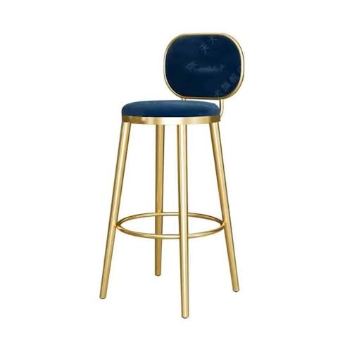 huanglyc-232 Skandinavischer Leichter Luxus-Haushalts-Moderne Insel-Thekenstühle Einfache Rückenlehne Barhocker Barthekenstühle Hohe Hocker(Blue) von huanglyc-232