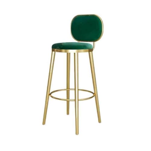 huanglyc-232 Skandinavischer Leichter Luxus-Haushalts-Moderne Insel-Thekenstühle Einfache Rückenlehne Barhocker Barthekenstühle Hohe Hocker(Green) von huanglyc-232