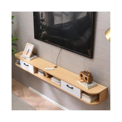 huanglyc-232 TV-Ständer An der Wand montierter Medienkonsolen-Regalschrank for die Aufbewahrung unter dem Fernseher, Entertainment-Center, Wohnzimmer, Schlafzimmer TV-Unterhaltung(Natural) von huanglyc-232