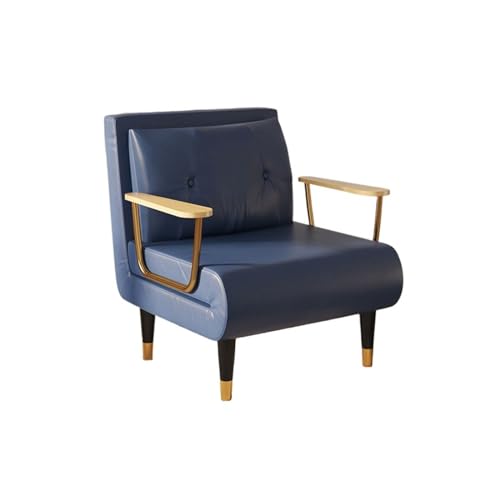 huanglyc-232 Umwandelbares Schlafsofa- Umwandelbares Schlafsofa, Loungesessel, Sessel, verstellbare Rückenlehne, geeignet for Wohnzimmer/Wohnung/Büro(Dark Blue) von huanglyc-232