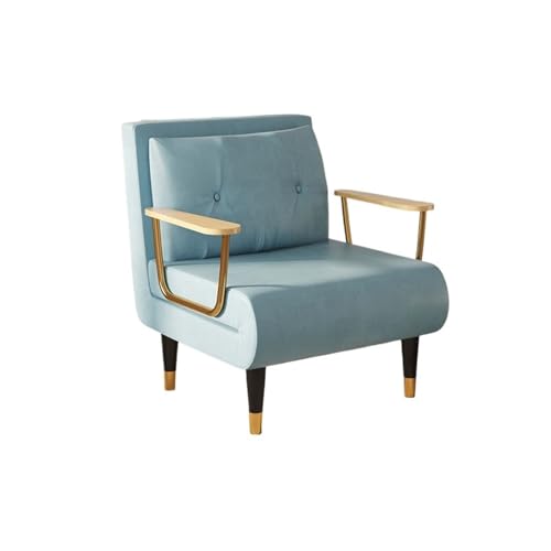 huanglyc-232 Umwandelbares Schlafsofa- Umwandelbares Schlafsofa, Loungesessel, Sessel, verstellbare Rückenlehne, geeignet for Wohnzimmer/Wohnung/Büro(Light Blue) von huanglyc-232