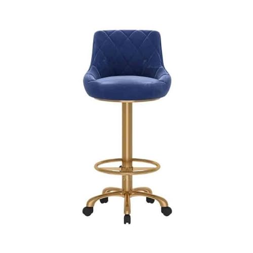 huanglyc-232 Universal Pulley Lift Swivel Barhocker Insel Tisch Esszimmer Stuhl Sitzende Haushalt Rückenlehne Hohe Hocker(Blue) von huanglyc-232