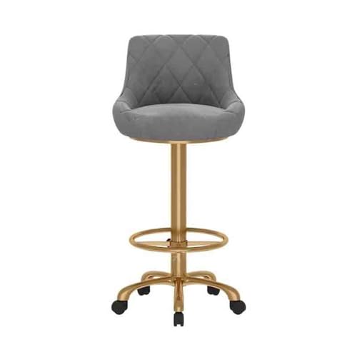 huanglyc-232 Universal Pulley Lift Swivel Barhocker Insel Tisch Esszimmer Stuhl Sitzende Haushalt Rückenlehne Hohe Hocker(Grigio) von huanglyc-232