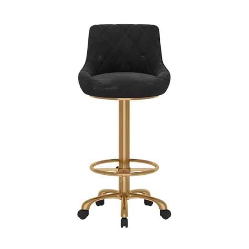 huanglyc-232 Universal Pulley Lift Swivel Barhocker Insel Tisch Esszimmer Stuhl Sitzende Haushalt Rückenlehne Hohe Hocker(Schwarz) von huanglyc-232