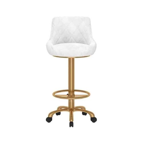 huanglyc-232 Universal Pulley Lift Swivel Barhocker Insel Tisch Esszimmer Stuhl Sitzende Haushalt Rückenlehne Hohe Hocker(Weiß) von huanglyc-232