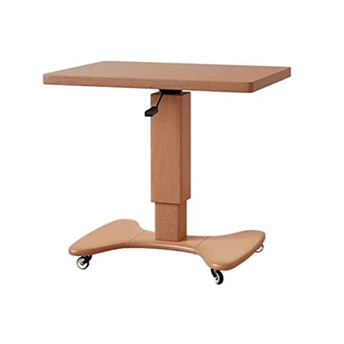 Moderner kleiner Couchtisch Sofatisch Teetisch, Solid Wood Coffee Table Side Table with Rolling Wheels, Mobile End Table Study Table Sofa Table for Living Room, Nightstand Bed Side Table for Bedroom, von huangwei-2018