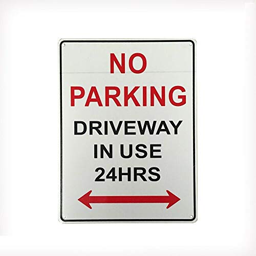 Metallschild mit Aufschrift "No Parking Driveway in Use 24Hours Iron Painting Metal Plate Tin Sign Vintage Retro Home House Man Cave Decor 30,5 x 20,3 cm Metallschild mit Aufschrift "No Parking Driveway in Use 24Hours Iron Painting Metal Plate Tin Sign Vintage Retro Home House Man Cave Decor 30,5 x 20,3 cm von huangyanyen