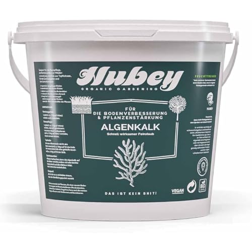 HUBEY Algenkalk 1 kg - Stark gegen Buchsbaumzünsler - Bio Gartenkalk für gesunde Pflanzen u. saftiges Gemüse - Natürlicher Bodenaktivator von hubey
